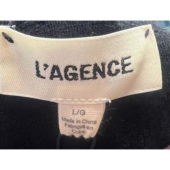 L'AGENCE Felicia Knit Off The Shoulder Dress in Black NWT Size Large - Picture 4 of 6